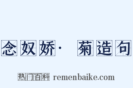 念奴娇·菊造句是什么意思的图片